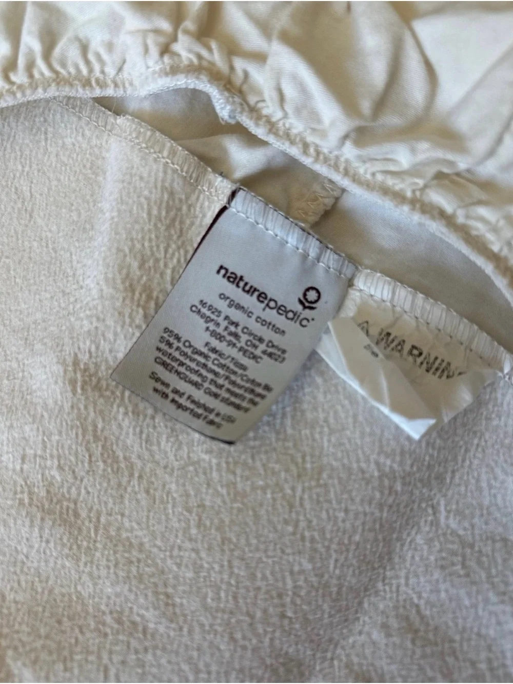 Naturepedic Waterproof Organic Crib Mattress Protector